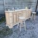 Bar / comptoir en bois brut