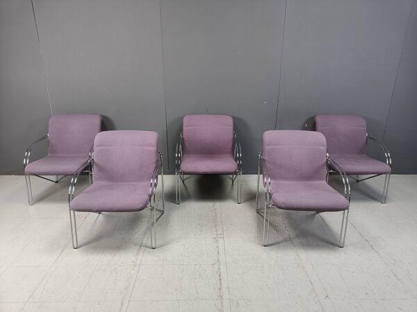 Fauteuils danois par Alfred Hofmann pour Gispen/Labofa - années 1970 - lot de 5