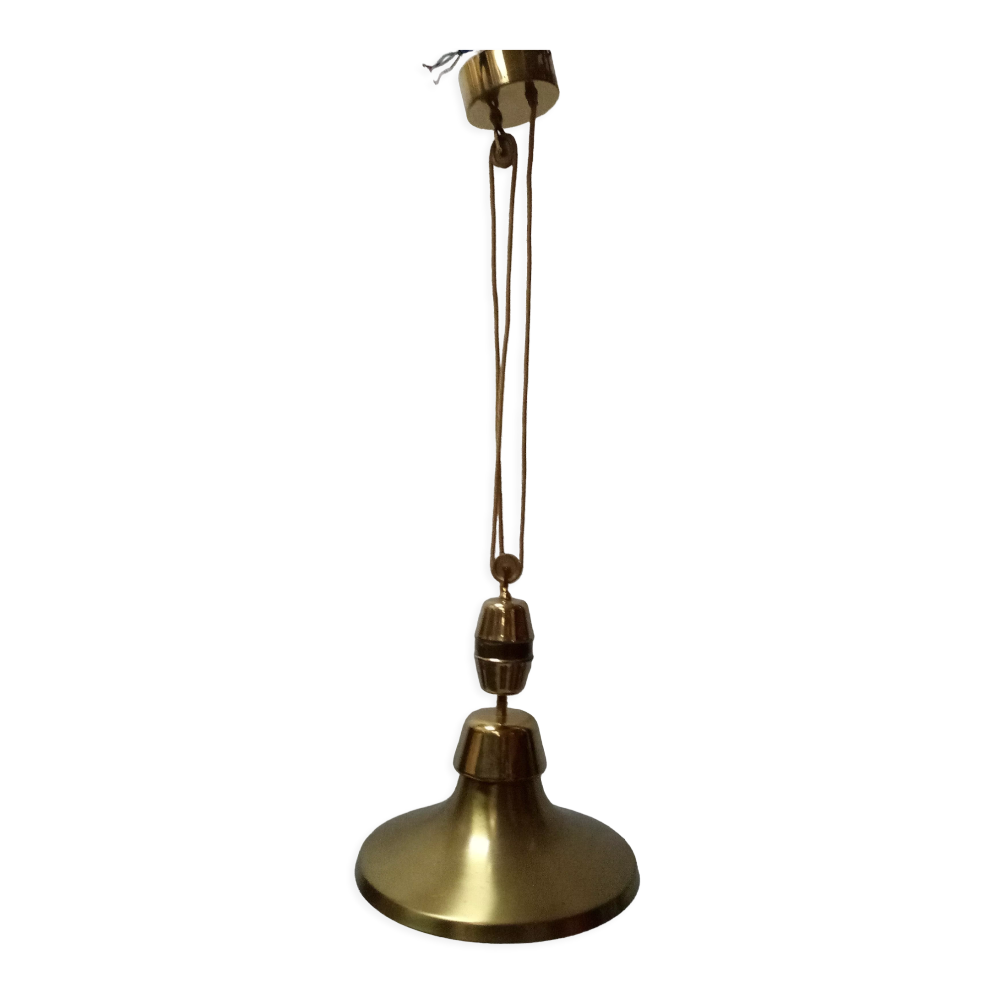 Adjustable scandinavian  brass ceiling lamp from the 70s