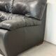 Two-seater black leather sofa — Italian postmodern design