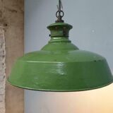 Old enamel lamp green
