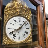 Comtoise clock in cherry style Louis XV period 19th region Fougères.
