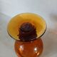 8 amber bubble wine glasses