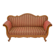 Reclining sofa in silk fabric