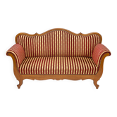 Reclining sofa in silk fabric