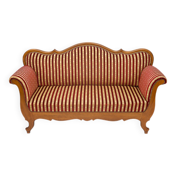 Reclining sofa in silk fabric