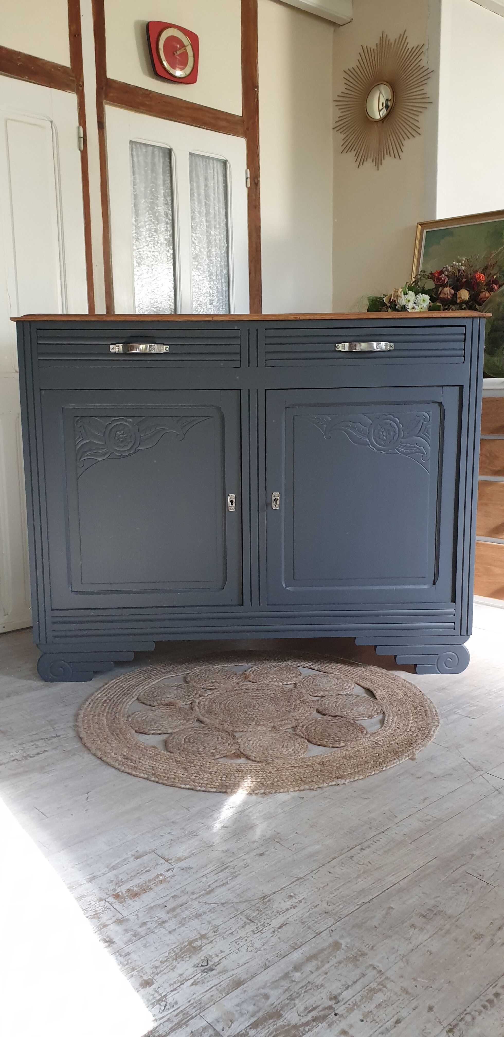 Art Deco oak sideboard
