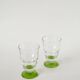 Duo de verres à vin, vert pomme, 1980