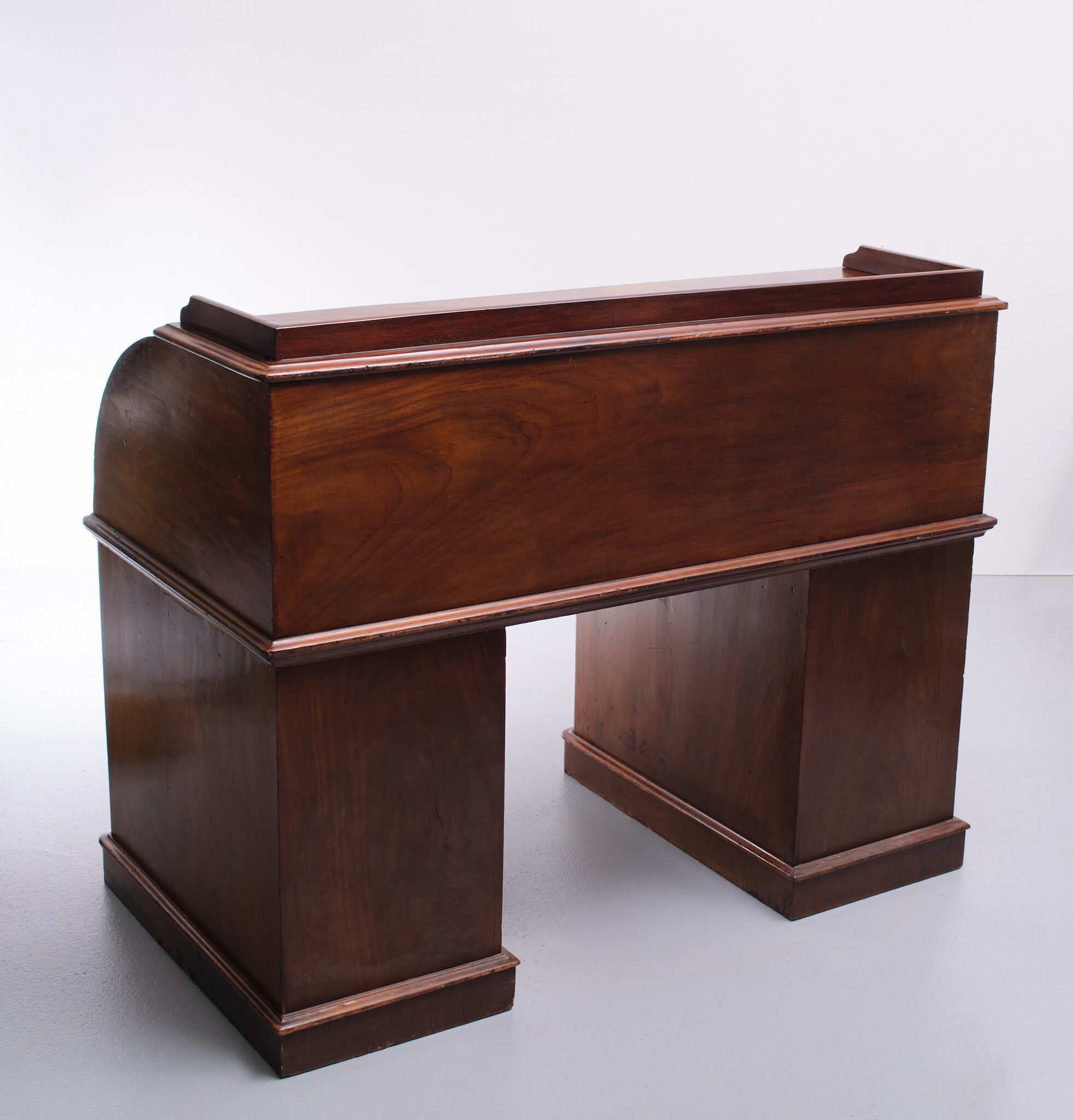Antique Hobbs & Co. English Roll Top Cylinder Desk