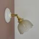 Vintage frosted glass tulip wall light