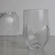 Set of 6 glass glasses leaf pattern
