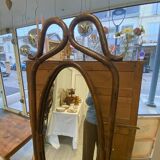 Rattan psyche mirror