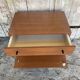Antique Nightstand Scandinavian Wood Drawer + Vintage Case #E287