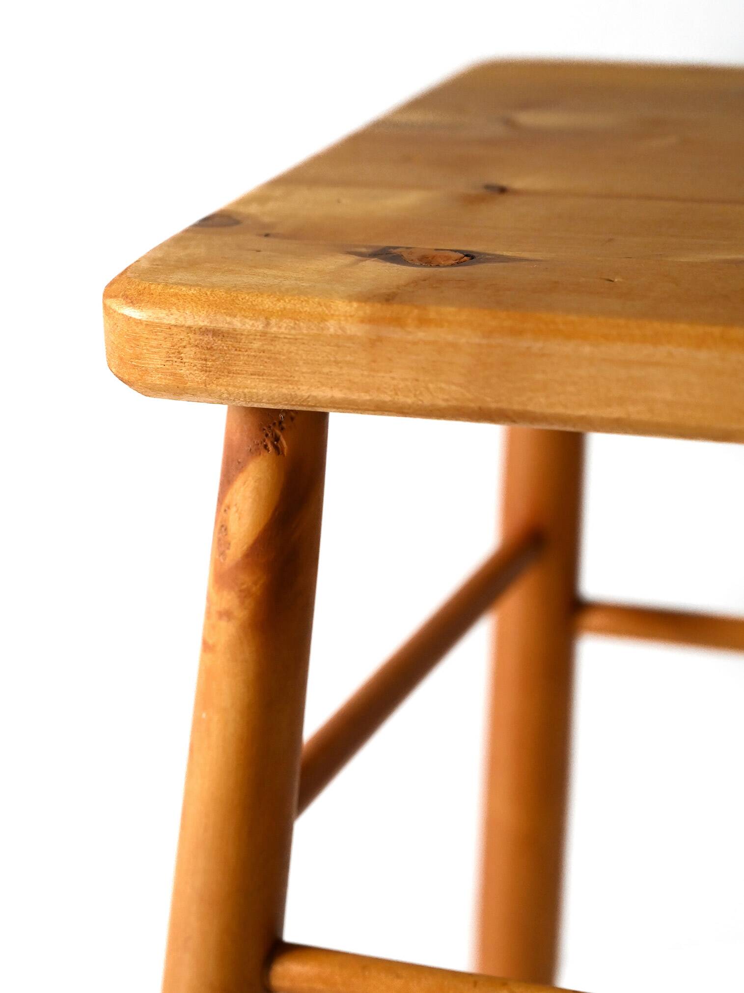 1950s Scandinavian oak wooden stool