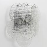 J.T. Kalmar Wall Light Frosted Glass Disc Modernist, Austria, 1960s