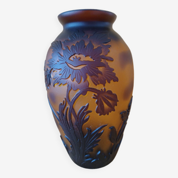 Vase art Nouveau Verrerie de Vianne