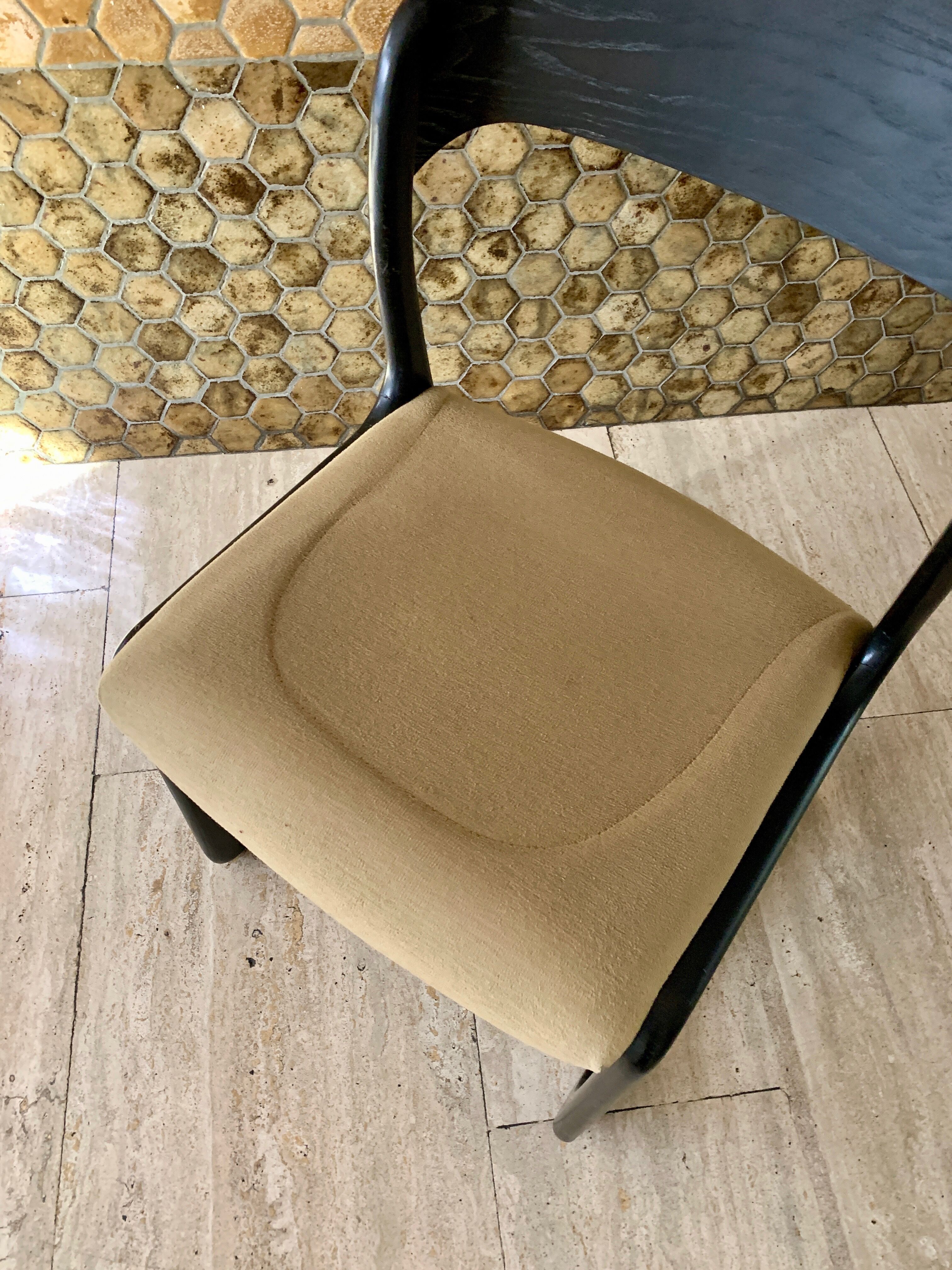 Pair of Baumann sleigh chairs with original seats