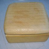 Roche Bobois leather pouf, 1970s