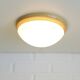Set of 3 vintage sconces wood glass minimalist wall lamps flush mount light