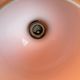 Lampe champignon Space Age en verre opalin orange 1970