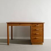 Swedish Wooden Pine Desk by Axel Einar Hjorth for Nordiska Kompaniet, 1930s