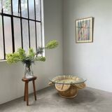 Vivai del sud “flower” rattan coffee table