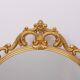 Brass Classic medallion shaped wall Mirror 1970s
