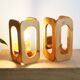 Two Scandinavian pine wall lamps in the 70s