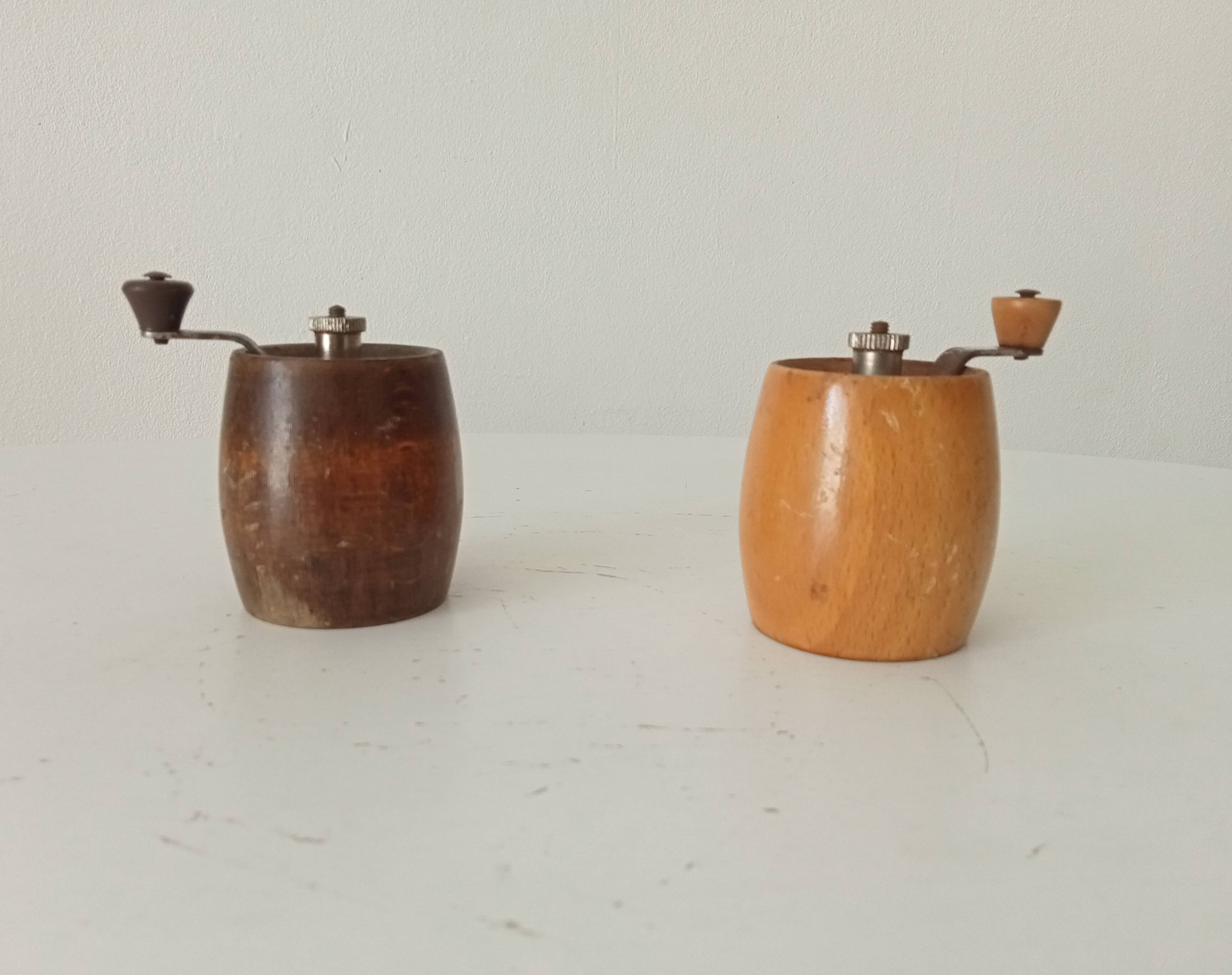 Vintage Marlux pepper mill pair for decoration.