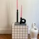 Retro brown white tiled tiled side table