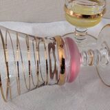 7 multicoloured stemmed glasses from the 1950s