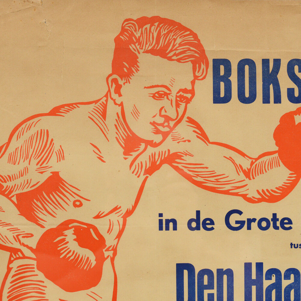 Dutch 40s boxing match poster