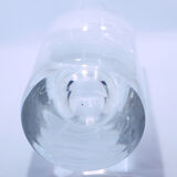 Signed carafe in transparent glass with cap