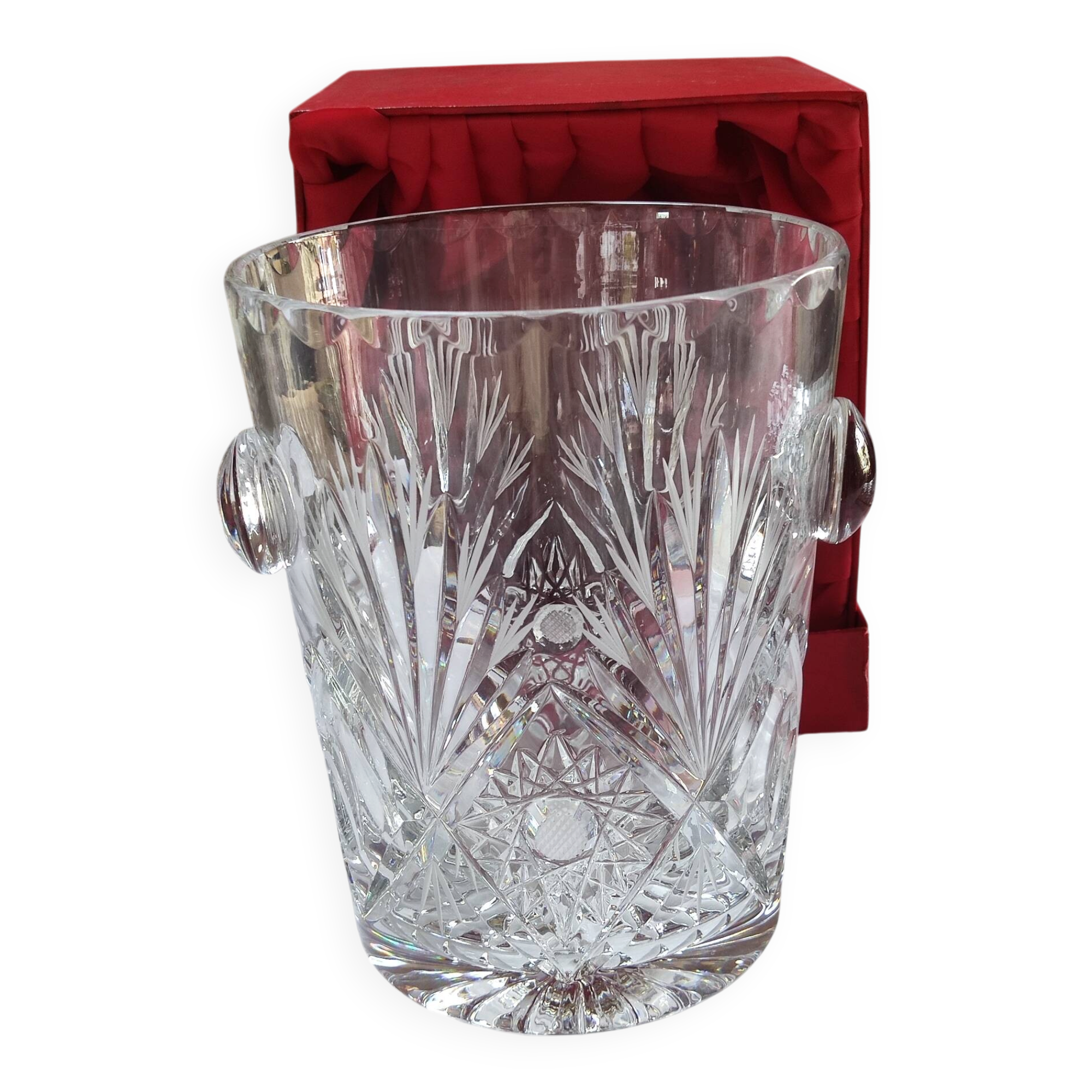 Seau à champagne en cristal taillé