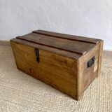 Malle de voyage en bois, années 1930