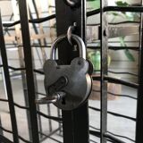 wine in metal cage wine cellar