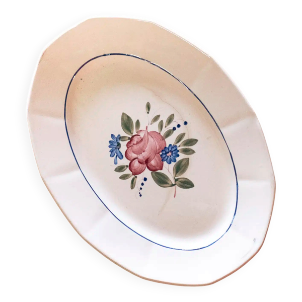 Plat ovale en faïence « Suzanne »