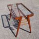 Table d'appoint ou console bois et verre par Frantisek Jirak 1960