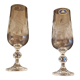 2 flûtes à champagne Karas Crystal