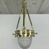 Viennese Secession Suspension in Brass attributed to Kolo Moser & Jutta Sika