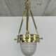Viennese Secession Suspension in Brass attributed to Kolo Moser & Jutta Sika