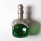 Art Nouveau Green Glass Decanter with Pewter Elements / France / 1960s