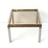 Table basse carrée Flaminia Belgochrom W. Rizzo. Vintage 70s