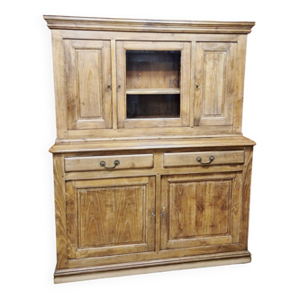 Country sideboard china cabinet 2 bodies in oak
