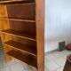 Vintage brutalist oak bookcase