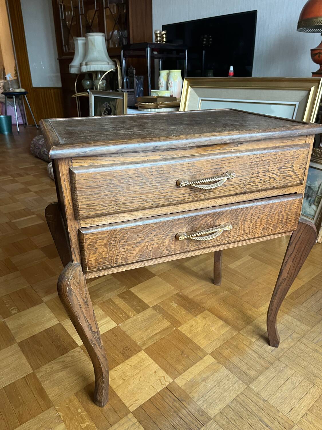 Wooden bedside table