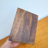 Vintage letter holder in wood and brass