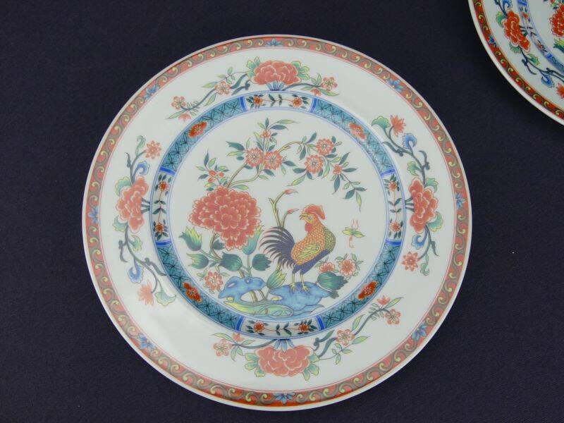 2 assiettes plates décor "Au Coq" Haviland