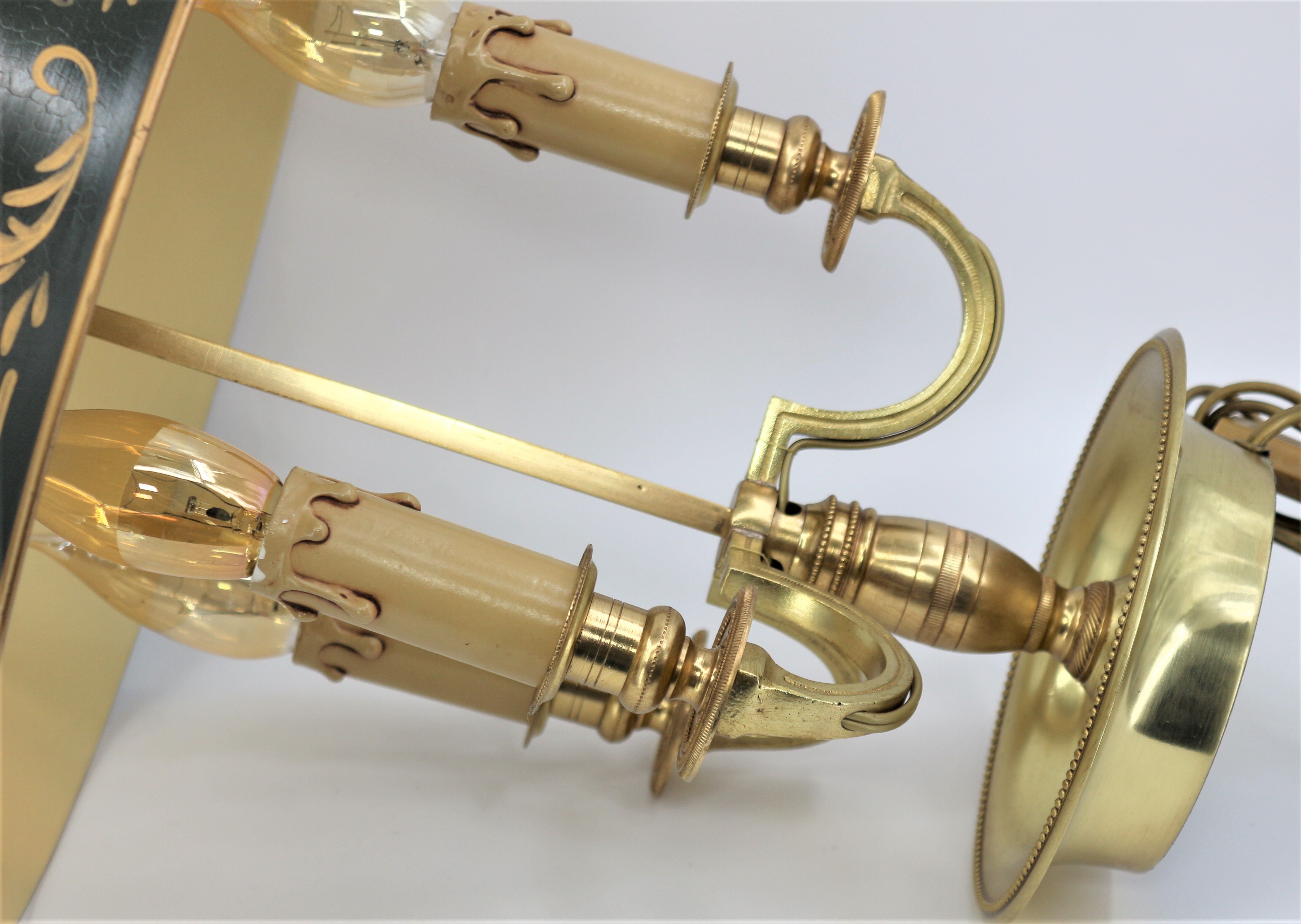 golden massive bronze bouillotte lamp