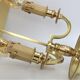 golden massive bronze bouillotte lamp